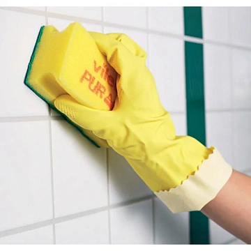 Перчатки резиновые Vileda Profes латекс желтый рS 100758/174369,ПС