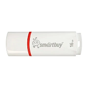 Флеш-диск 16 GB, SMARTBUY Crown, USB 2.0, белый, SB16GBCRW-W