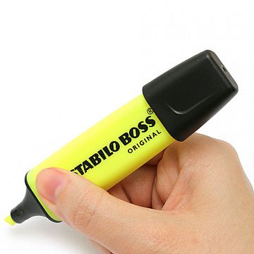 Текстовыделитель STABILO 'Boss', ЗЕЛЕНЫЙ, линия 2-5 мм, 70/33