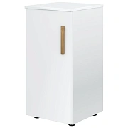 Шкаф колонка с малой дверью (L) и топом FLC 40.1(L) Белый премиум/Белый премиум 404х429х818 FORTA