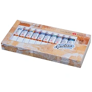 Краски масляные художественные 'Ладога', НАБОР 10 цветов по 46 мл, в тубах, Невская Палитра, 1241006