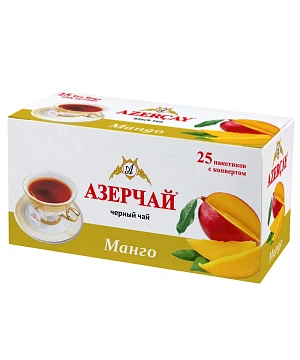 Чай Азерчай Манго, байховый, 25 пакетиков