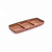 Менажница Attribute Madera Noche прямоугольная 3 секции, 10 х 26см