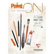 Скетчбук - альбом для смешанных техник 40л., А3, на склейке Clairefontaine 'Paint'ON', мелкозерн., 2