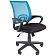 Кресло ТП 304 сетка/ткань,голубой/черный,пластик