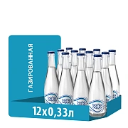 Вода BonaAqua питьевая газированная, 330мл x 12 шт