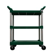 Тележка сервисная Rubbermaid г/п 90.7кг, 3 яруса, открытая, зеленая, FG342488GRN