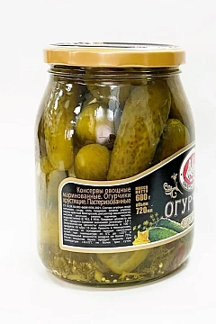 Огурчики Скатерть-Самобранка маринованные хрустящие, 680г