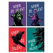 Блокнот А5 60л. на гребне BG 'Serious animals', твердая подложка