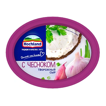 Сыр творожный Hochland с чесноком 60%, 140г