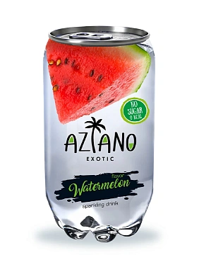 Напиток Aziano Арбуз газированный, 350мл x 12 шт