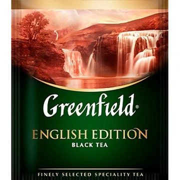 Чай GREENFIELD 'English Edition' черный цейлонский, 100 пакетиков в конвертах по 2 г, 1383-09