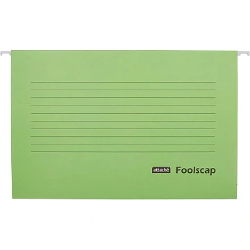 Папка подвесная Attache Foolscap, картон зеленый, до 200л., 5шт/уп