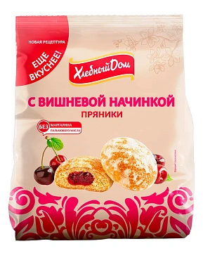Пряники Хлебный дом с вишневой начинкой, 300г