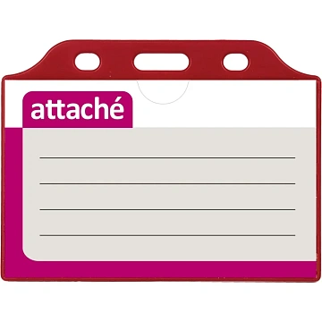 Бейдж Promega office горизонтальный 85х54, красный, T-732H