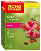 Каша овсяная Ясно солнышко клубника-малина-изюм 45г x 6шт, 270г