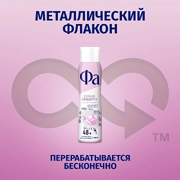 Дезодорант-аэрозоль Фа Dry Protect Нежность хлопка, 150мл