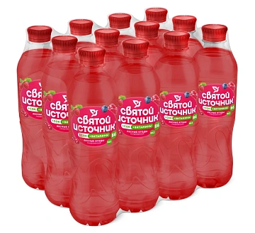 Напиток соковый Святой Источник Лесные ягоды газированный, 500мл
