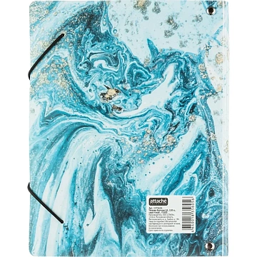 Бизнес-тетрадь А5,120л кольц/смен.бл,кл.Attache Selection Fluid Серо-Голуб