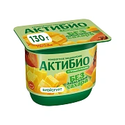 Йогурт Актибио с манго и папайей без сахара 3%, 130г