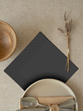 METRO PROFESSIONAL Салфетки бумажные двуслойные черные 250шт, 24x24см