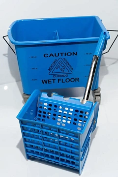 Тележка уборочная Vclean 20л, синяя, с отжимом, IN0670