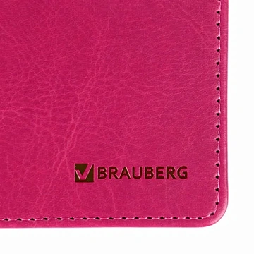 Планинг настольный недатированный (305x140 мм) BRAUBERG 'Rainbow', кожзам, 60 л., розовый, 111699