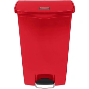 Контейнер для мусора с педалью Rubbermaid Step-On 68л, красный, 1883568