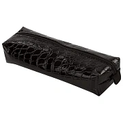 Пенал-косметичка BRAUBERG 'Ультрачерный', 'крокодиловая кожа', 20х6х4 см, 223909