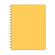 Бизнес-тетрадь А5,96л,кл,спир,пластик,тон.бл. Attache Bright colours Желтый