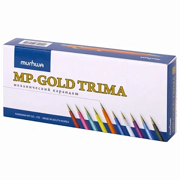 Карандаш механический 0,5 мм, MUNHWA 'MP Gold Trima', ластик, корпус ассорти, BMPG05