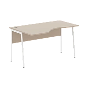 Стол прямой СА-2P(L) Мокачино/Белый 1400х900х755 IMAGO PLUS