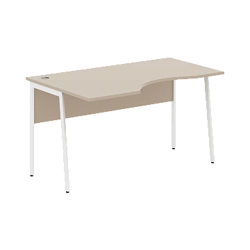 Стол прямой СА-2P(L) Мокачино/Белый 1400х900х755 IMAGO PLUS