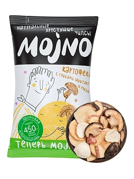 Чипсы Mojno Грибы шиитаке, лук и сметана, 75г