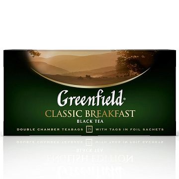 Чай Greenfield Classic Breakfast черный фольгир. 25пак/уп 0354-15