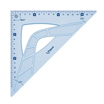 Угольник Maped Geometric 21см, 45°/45°, голубой, 242421