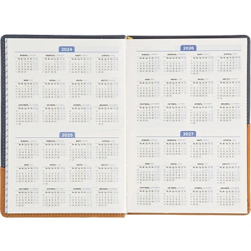 Ежедневник недатированный Attache Selection Western синий/рыжий, 160 л