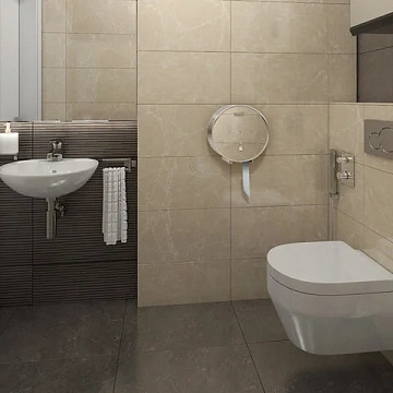 Диспенсер для туалетной бумаги LAIMA PROFESSIONAL INOX, (Система T2) малый, нержавеющая сталь, зерка