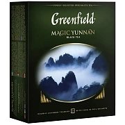 Чай GREENFIELD 'Magic Yunnan' черный, 100 пакетиков в конвертах по 2 г, 0583-09