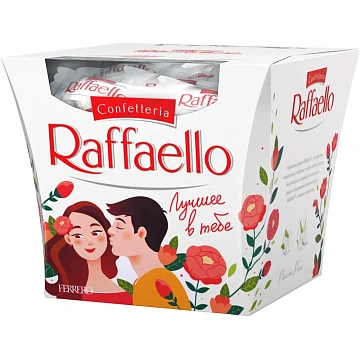 Конфеты RAFFAELLO с цельным миндальным орехом в кокосовой обсыпке, 150 г, 77070983