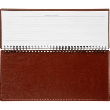 Планинг недатированный ,коричн, 303х150 мм,  120стр,Agenda