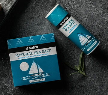 Соль морская Setra пищевая мелкая йодированная, 500г