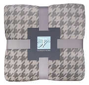 Плед Tessolo Home Пье-де-Пуль микровелюр серый, 200 x 220см