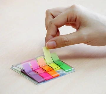 Клейкие закладки пластиковые Stick'n Stick'n 4 цвета, 12х45мм, 140шт