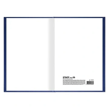 Книга учета 96 л., клетка, твердая, бумвинил, типографский блок, А4 200х290 мм, STAFF, 130214