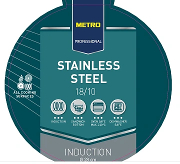METRO PROFESSIONAL Сковорода Deep Steel, 28см