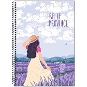 Скетчбук 80л., А5 BG 'Belle province', на гребне, матовая ламинация, выб. лак, 120г/м2