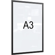 Рамка магнитная настенная Attache А3 ПЭТ, черная, 5 шт/уп
