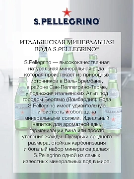 Вода Sanpellegrino минеральные газированная, 1л x 6 шт