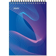 Блокнот А5,40л,клетка,метал.гребень,цв.обложка,Forma,в ассорт